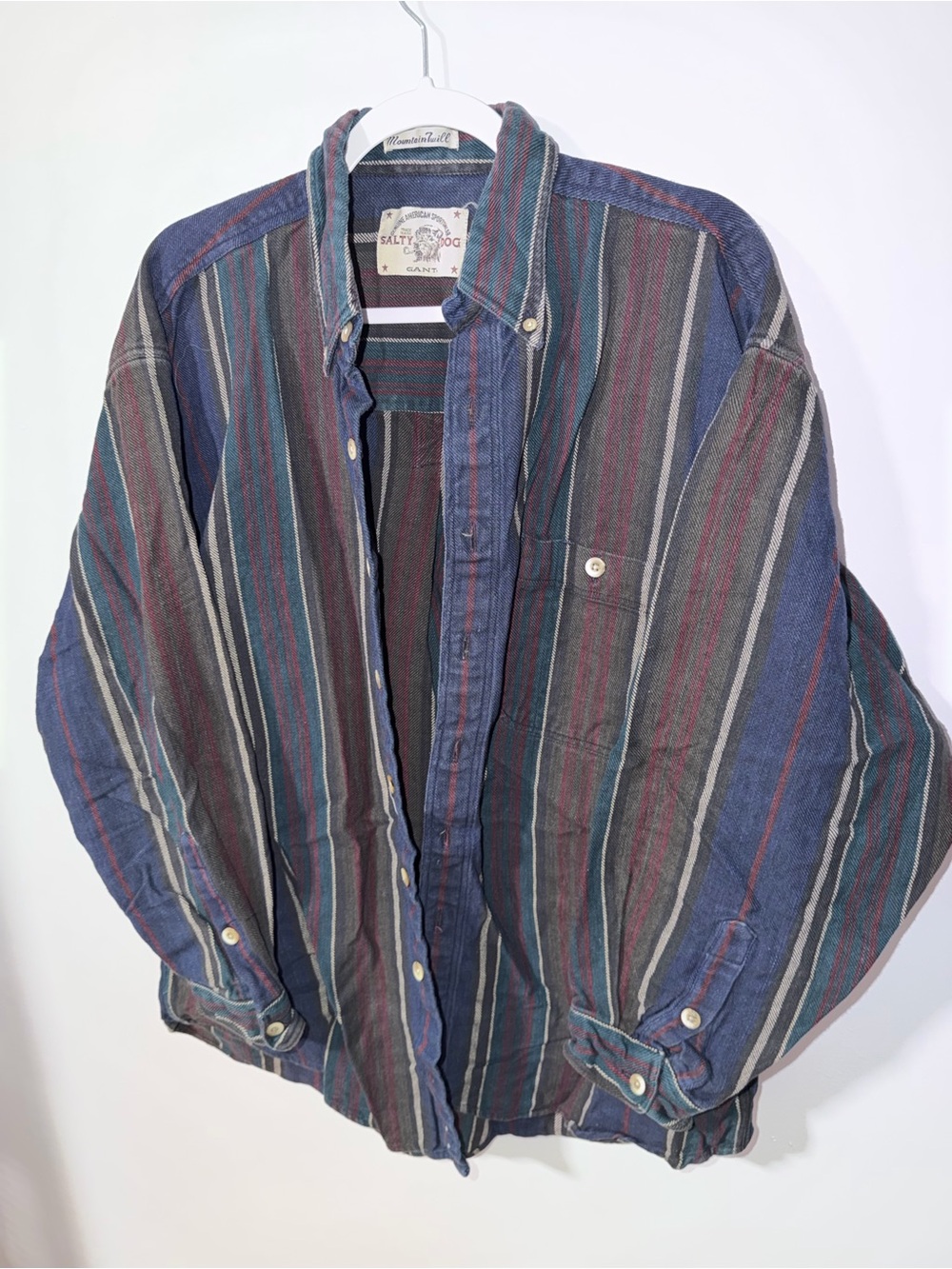 Vtg 1990s GANT "Salty Dog" Mountain Twill long-sleeve button-down shirt